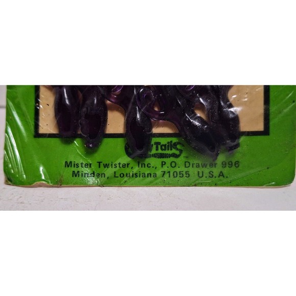 VINTAGE MISTER TWISTER 10 CT. GRAPE 4" SUPER LIZARD FISHING LURES NEW OLD STOCK - Picture 4 of 5